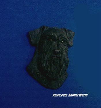 black schnauzer magnet face