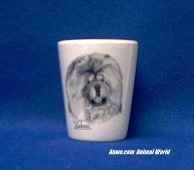 chow chow shot glass