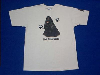 cocker spaniel black t shirt