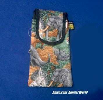 elephant rhino zebra lion glass case