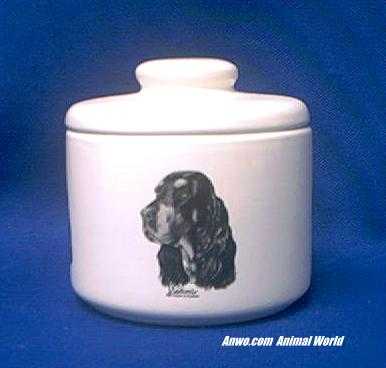 gordon setter jar porcelain 