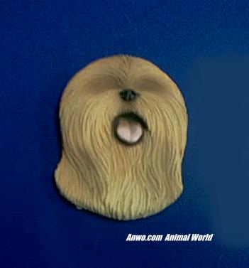 lhasa apso magnet figurine face