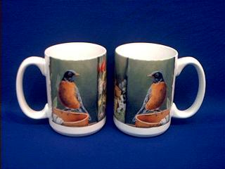 robin picture mug