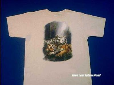 white red tiger t shirt pair