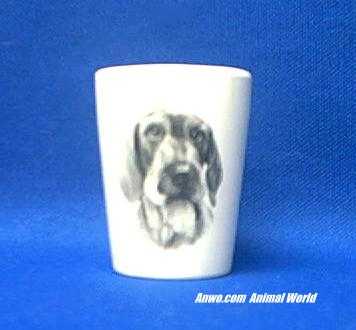 wire haired dachshund shot glass