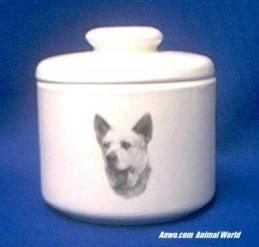 australian cattle dog jar porcelain
