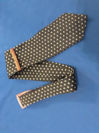 Bee Necktie Silk Black