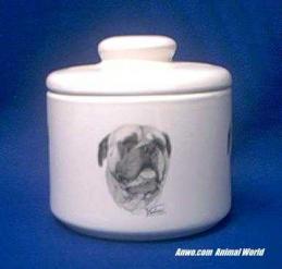bullmastiff jar porcelain
