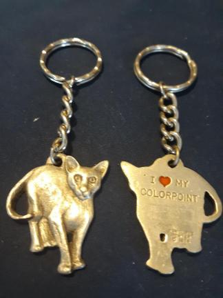 Colorpoint cat keychain Rawcliff pewter