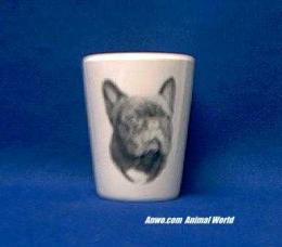 french bulldog shot glass