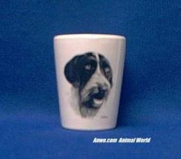 german wirehair pointer shot glass