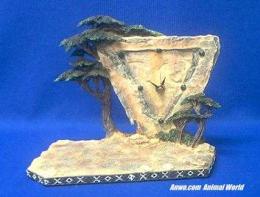 herd elephant african clock figurine