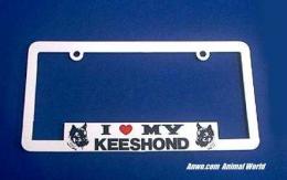 keeshond license plate frame