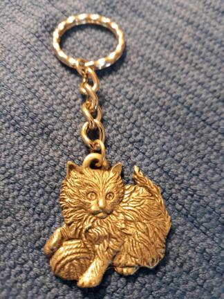 Kitten Keychain Pewter Rawcliffe USA