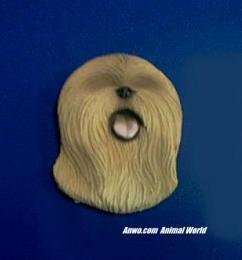 lhasa apso magnet figurine face