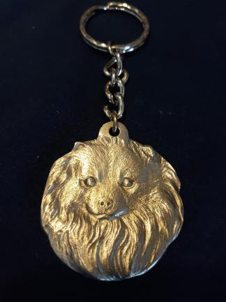 Pomeranian Keychain Rawcliffe Pewter