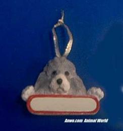 poodle christmas ornament personlize