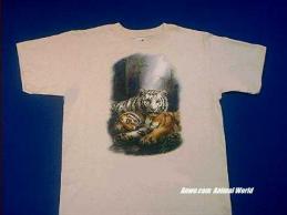 white red tiger t shirt pair
